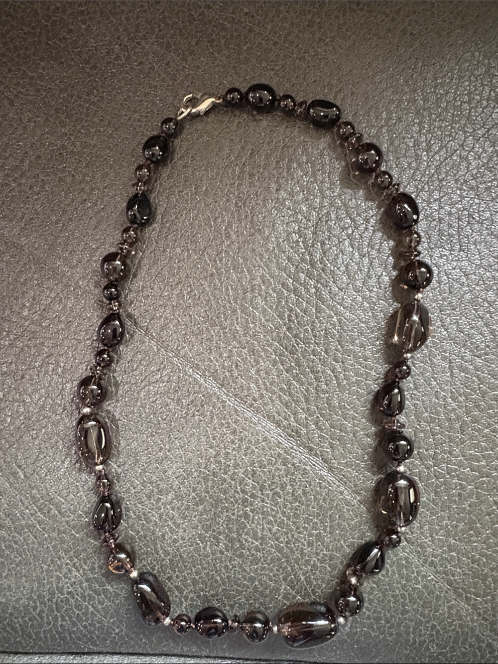 Stauer jewelry necklace dark brown multi shaped stone 18 in